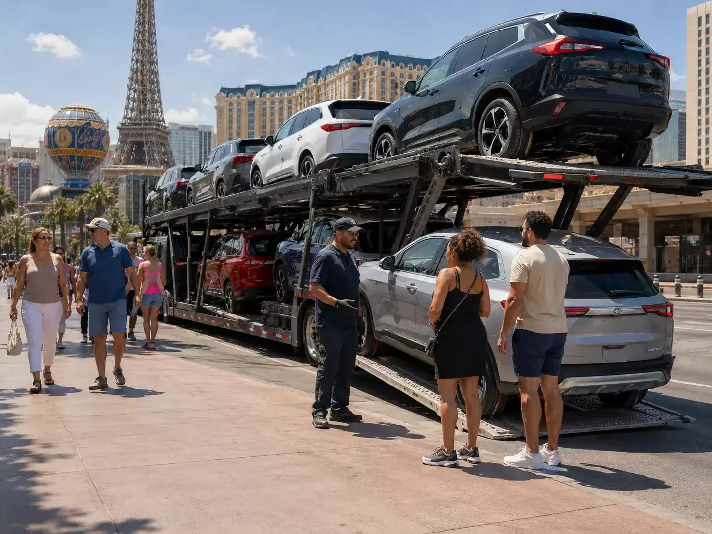 Nevada Auto Transporter delivering to 30 something couple