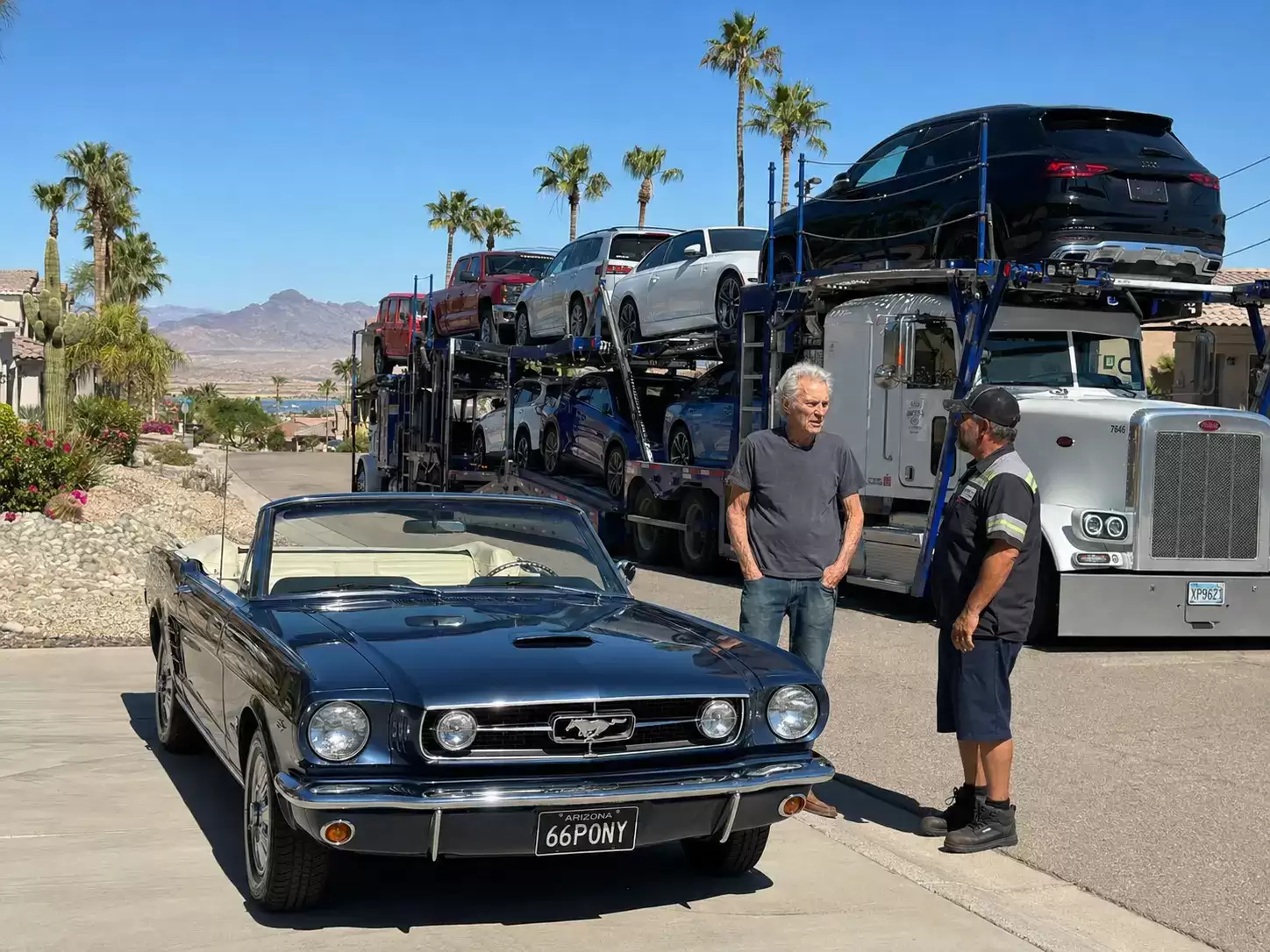 Arizona Automobile Transporter delivering to 70 something snowbird