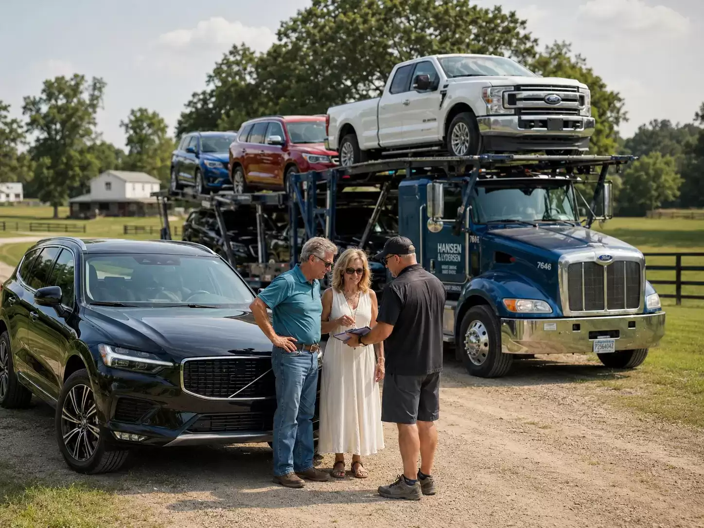 Georgia Car Transporter delivering to 50 something couple