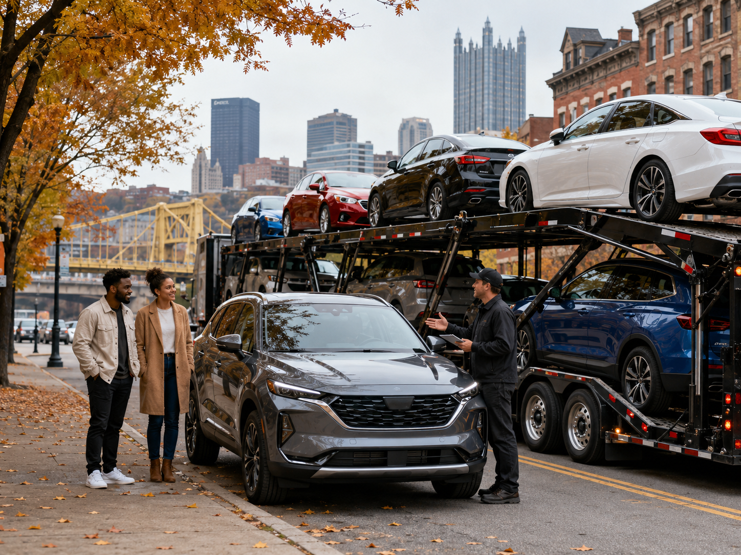 Pennsylvania Auto Transporter delivering to 30 something couple