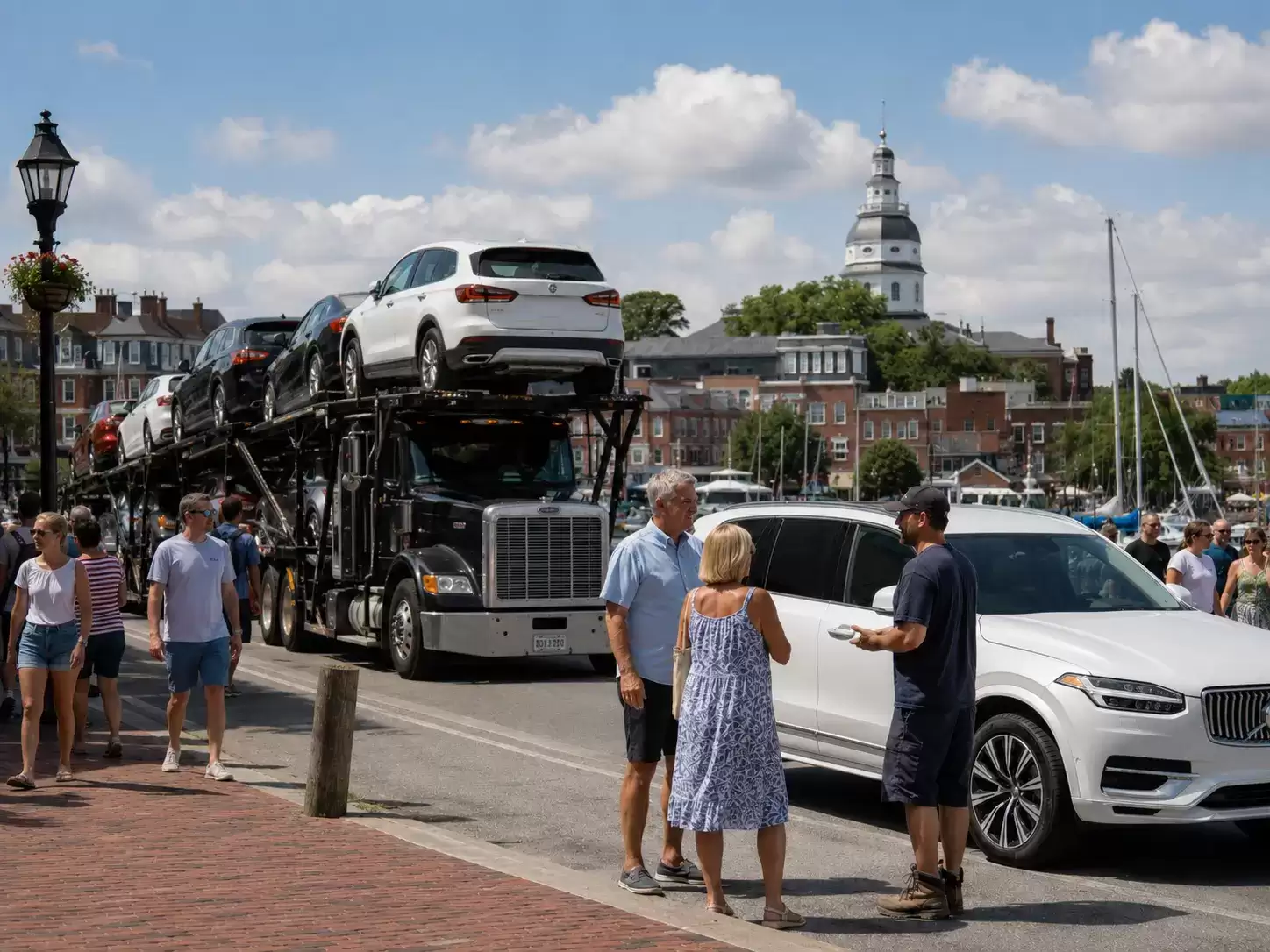Maryland Auto Transporter delivering to 50 something couple