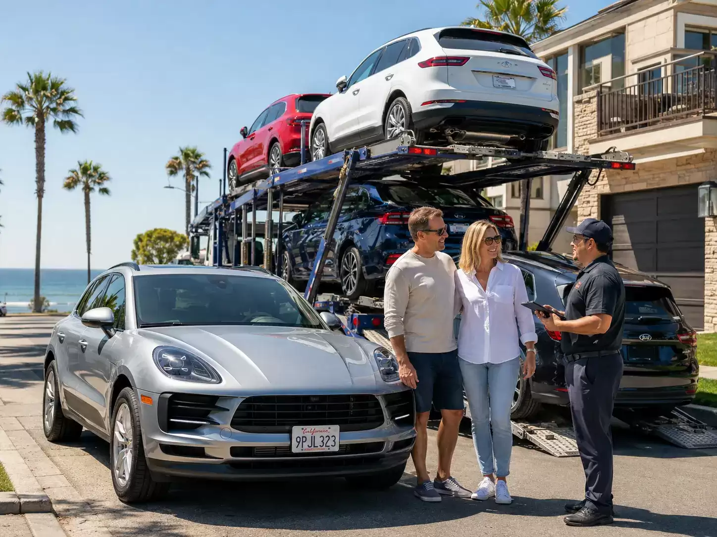 California Vehicle Transporter delivering to 40 something couple