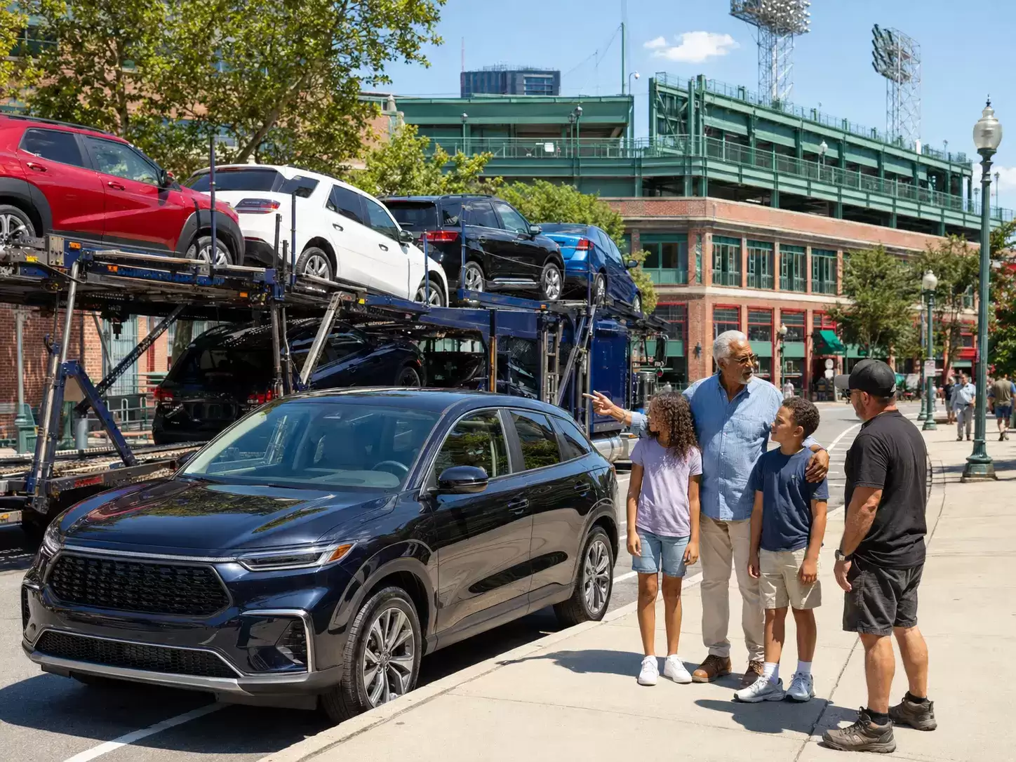 Massachusetts Vehicle Transporter delivering to 70 something grandfather