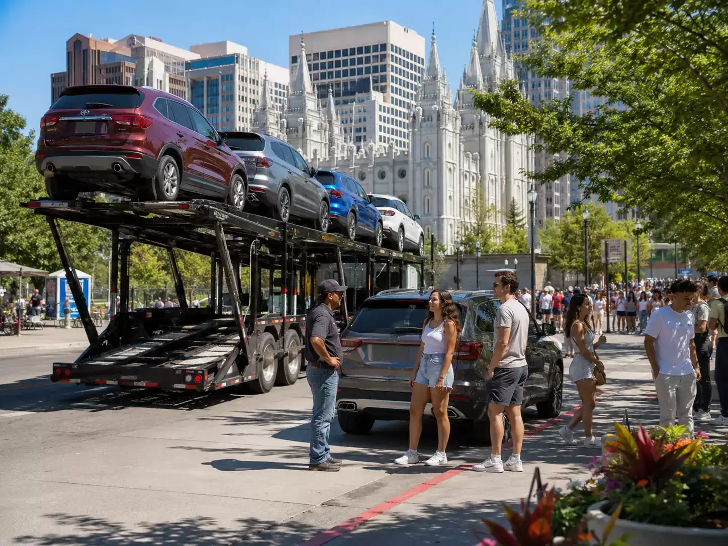 Utah auto transport driver meeting 20 something customers