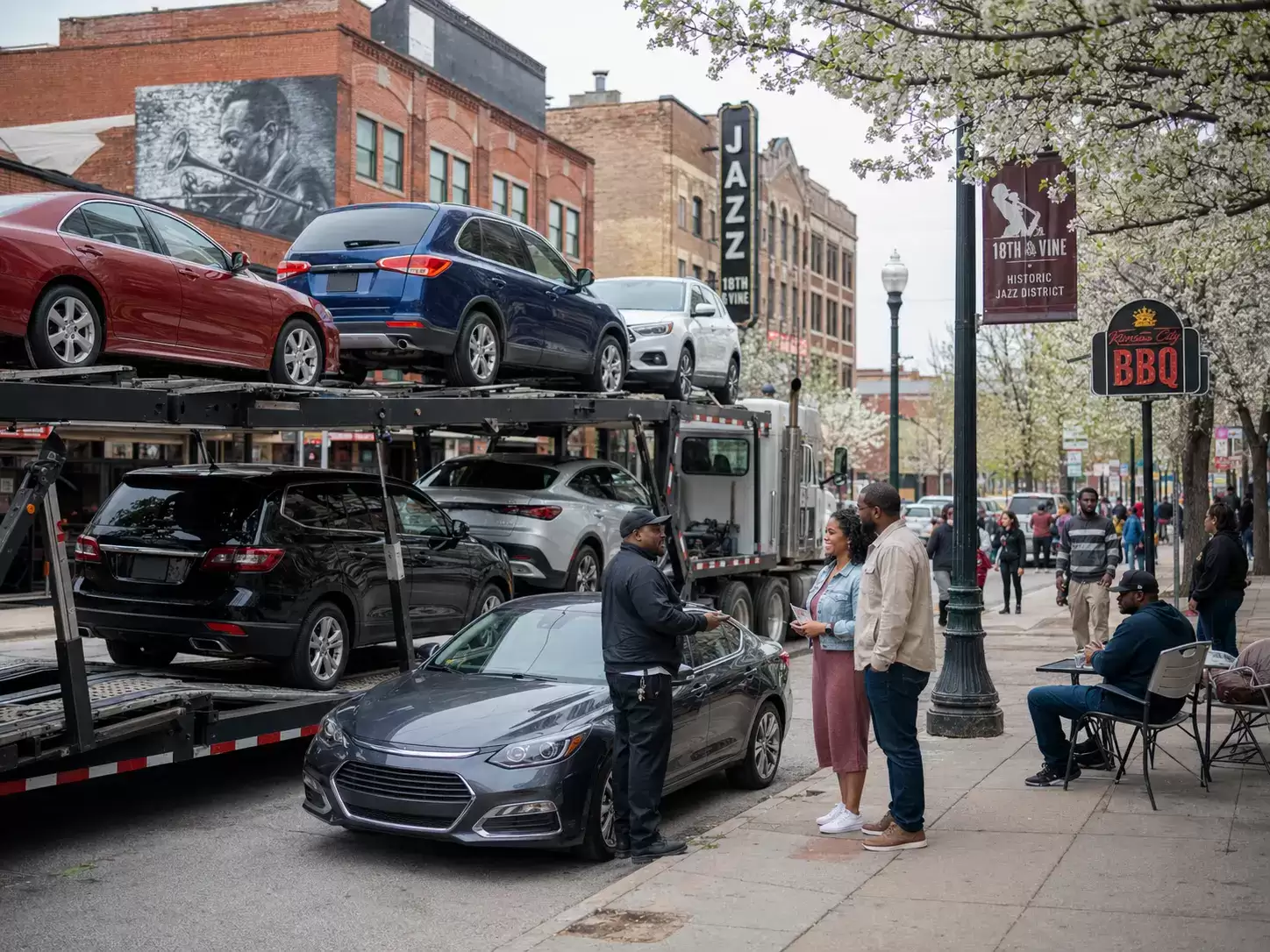 Missouri Vehicle Transporter delivering to 30 something couple