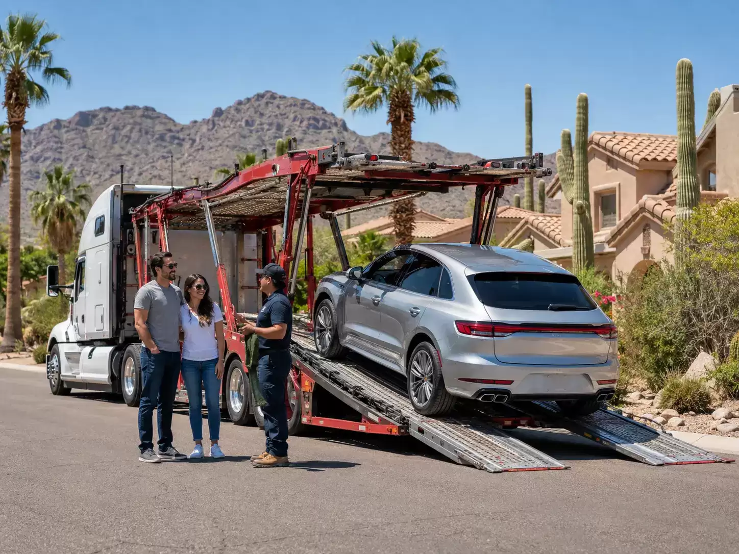 Arizona Car Transporter delivering to 30 something couple