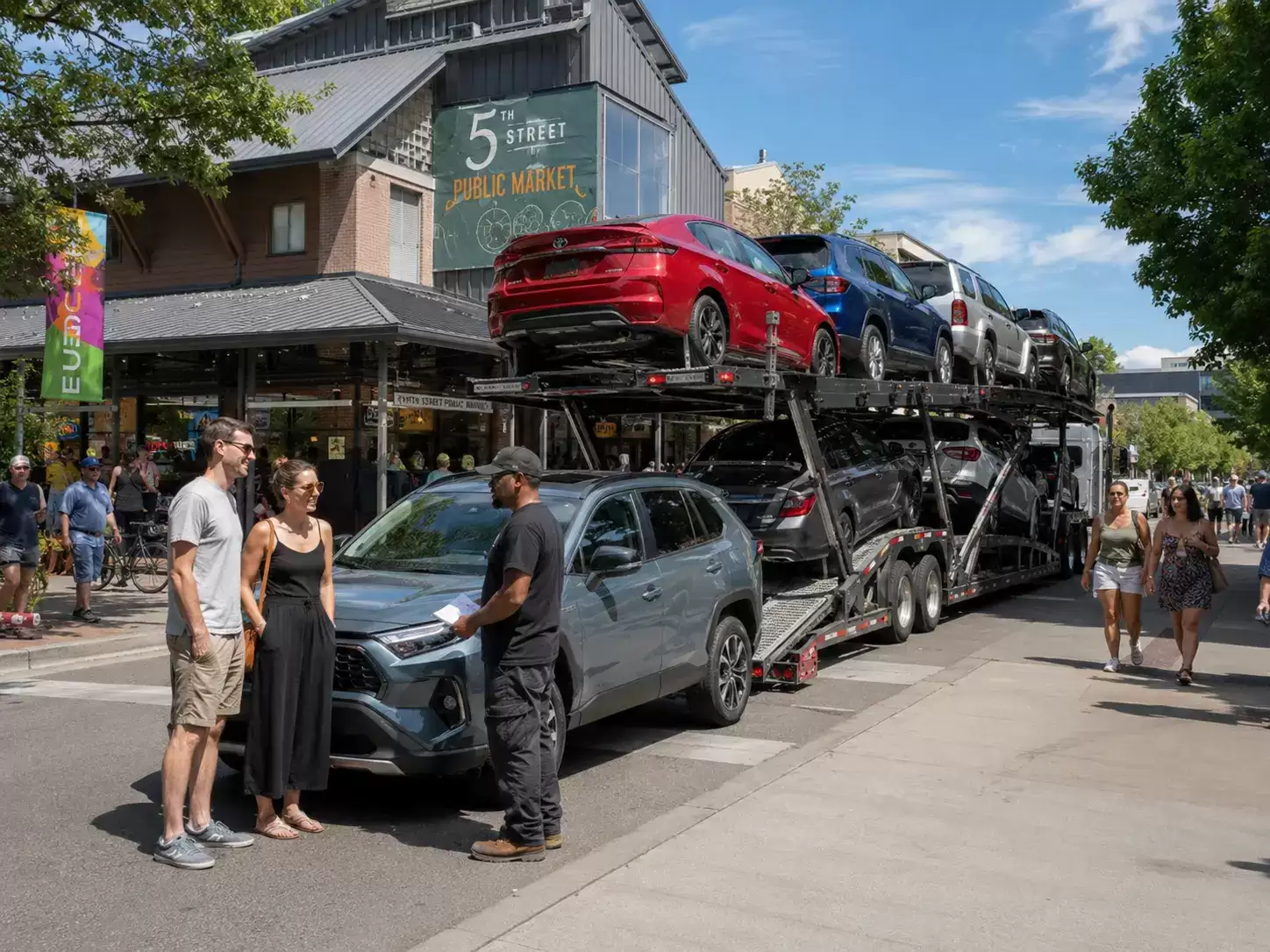 Oregon Car Transporter delivering to 50 something couple