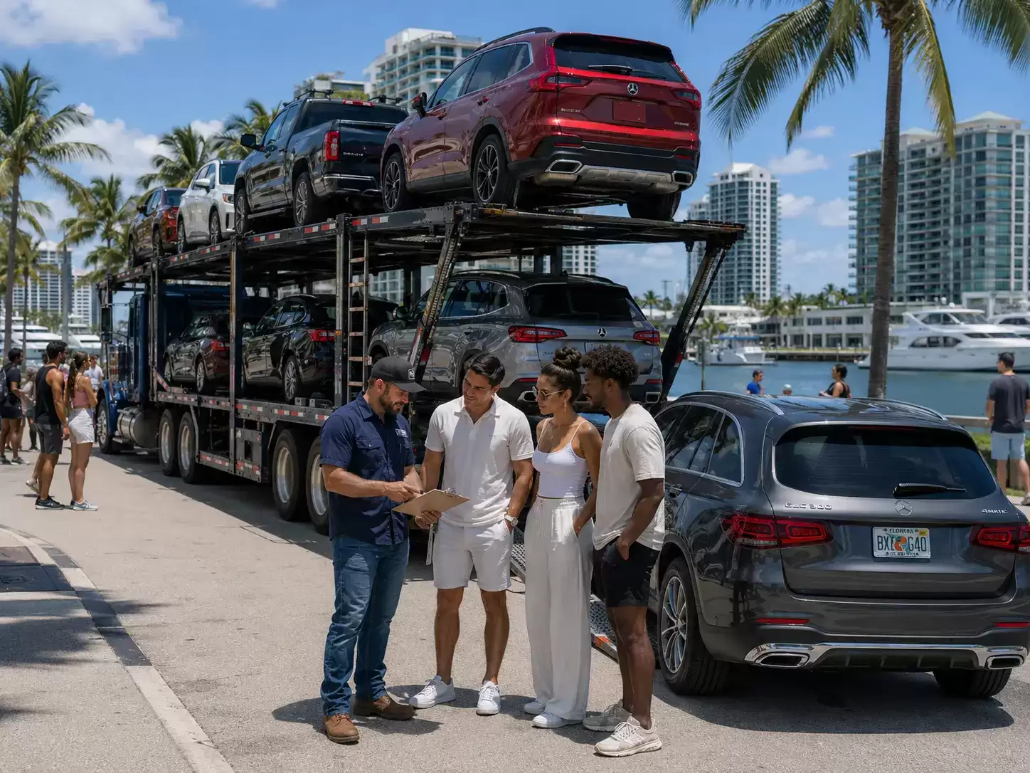 Florida auto transport driver meeting 20 something customers