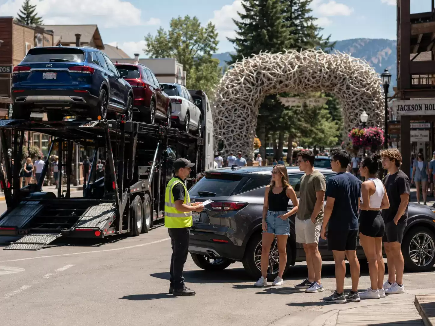 Wyoming auto transport driver meeting 20 something customers