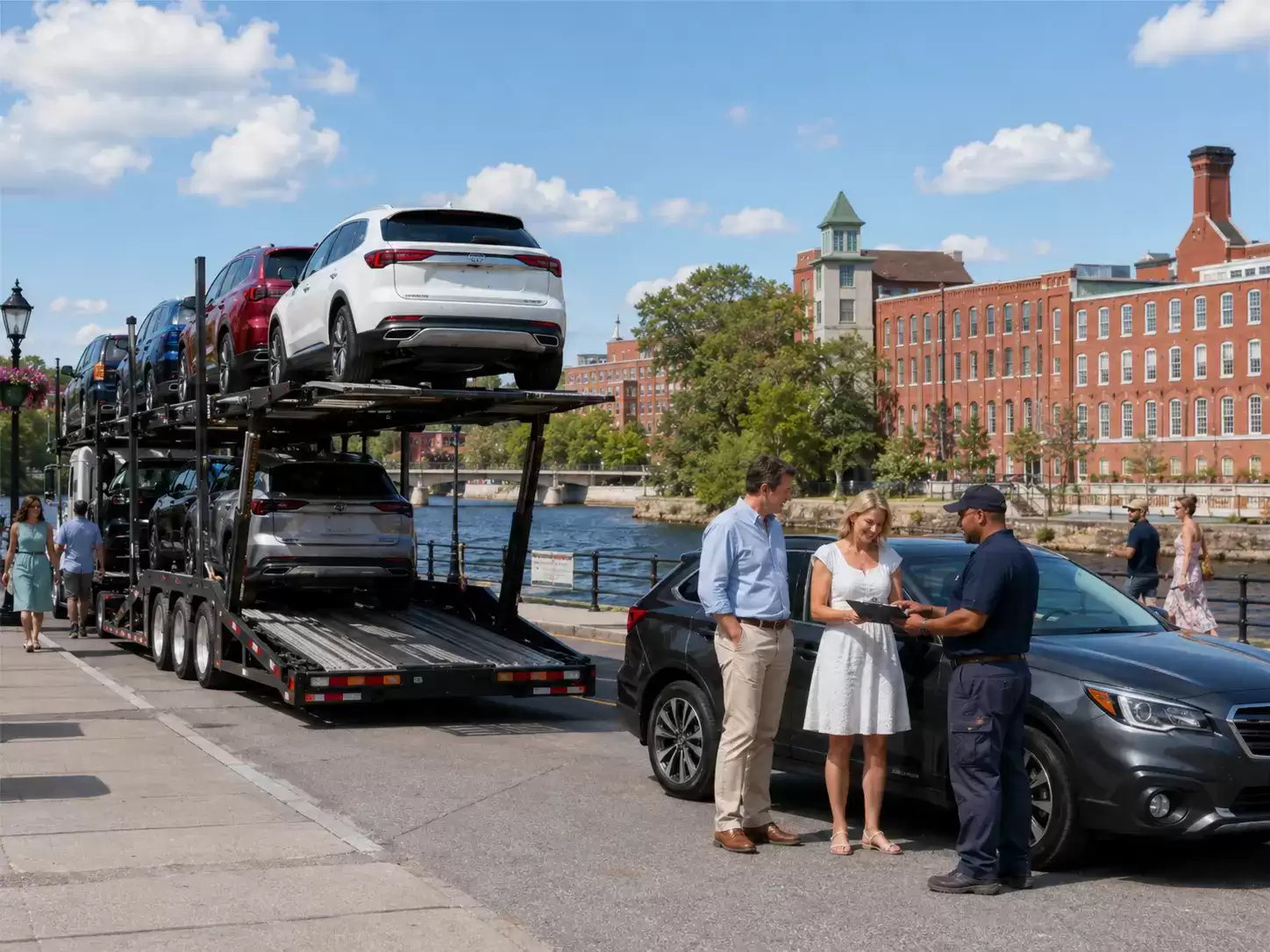 New Hampshire car transport carrier meeting 40 something customer