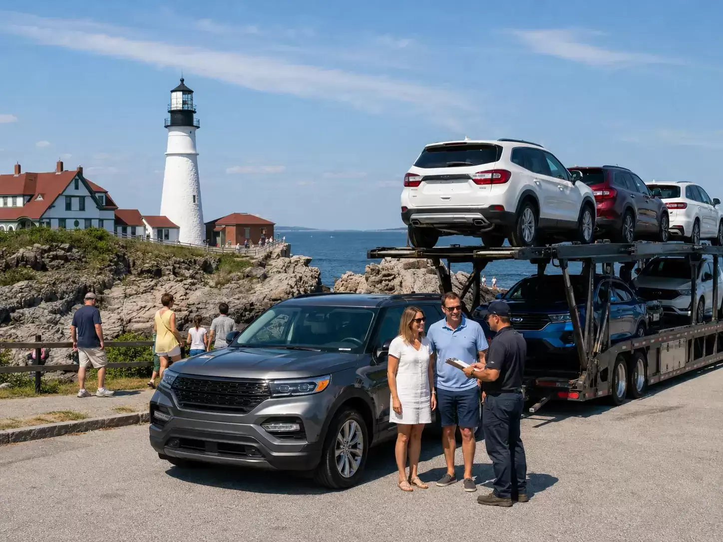 Maine car transport carrier meeting 40 something customer