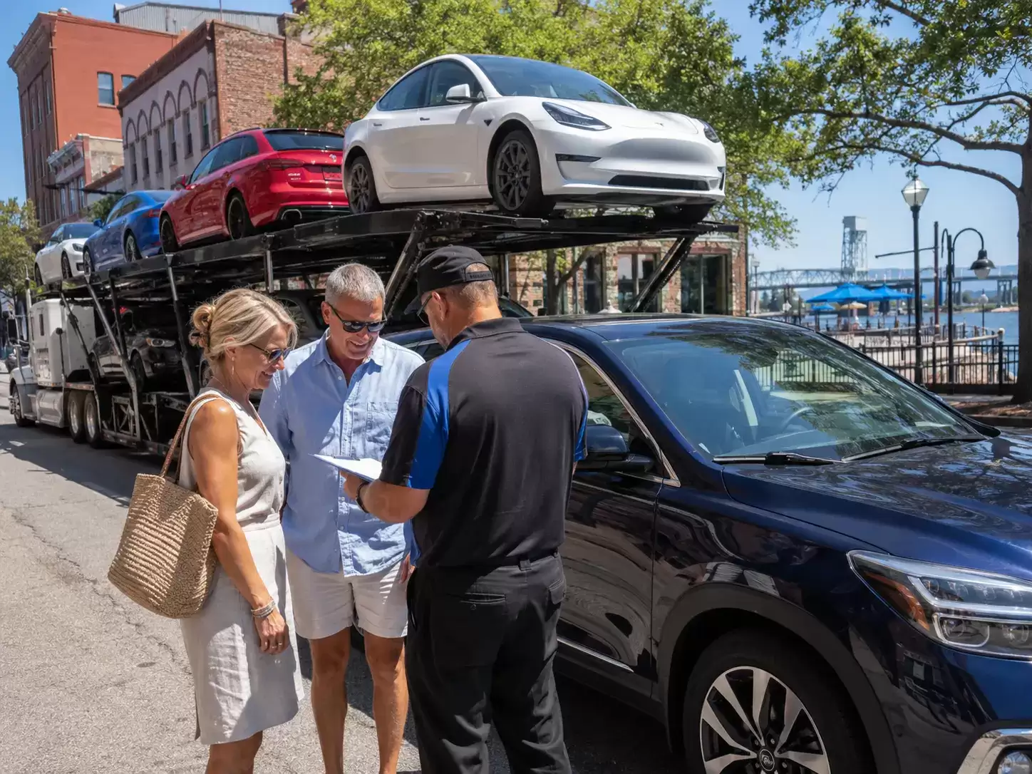 North Carolina Car Transporter delivering to 50 something couple
