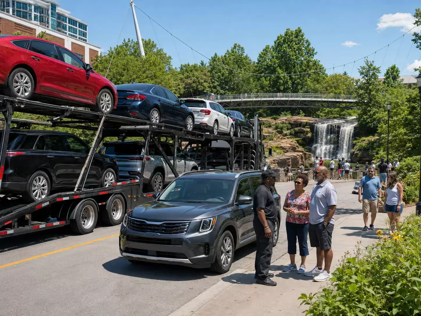 South Carolina Auto Transporter delivering to 50 something couple