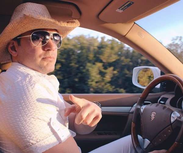 photo of drive away guy across country