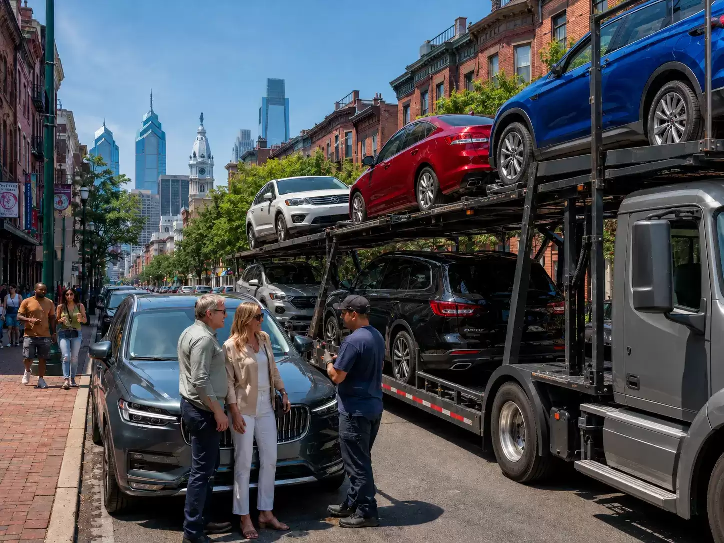 Pennsylvania Auto Transporter delivering to 50 something couple