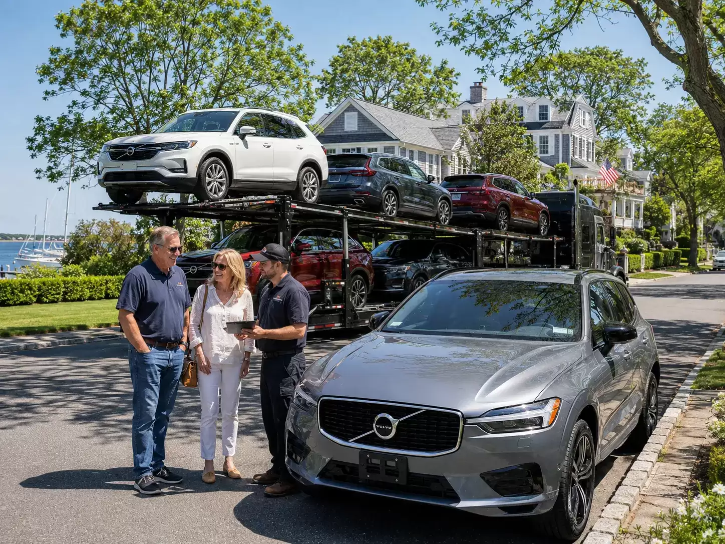 New York Car Transporter delivering to 50 something couple
