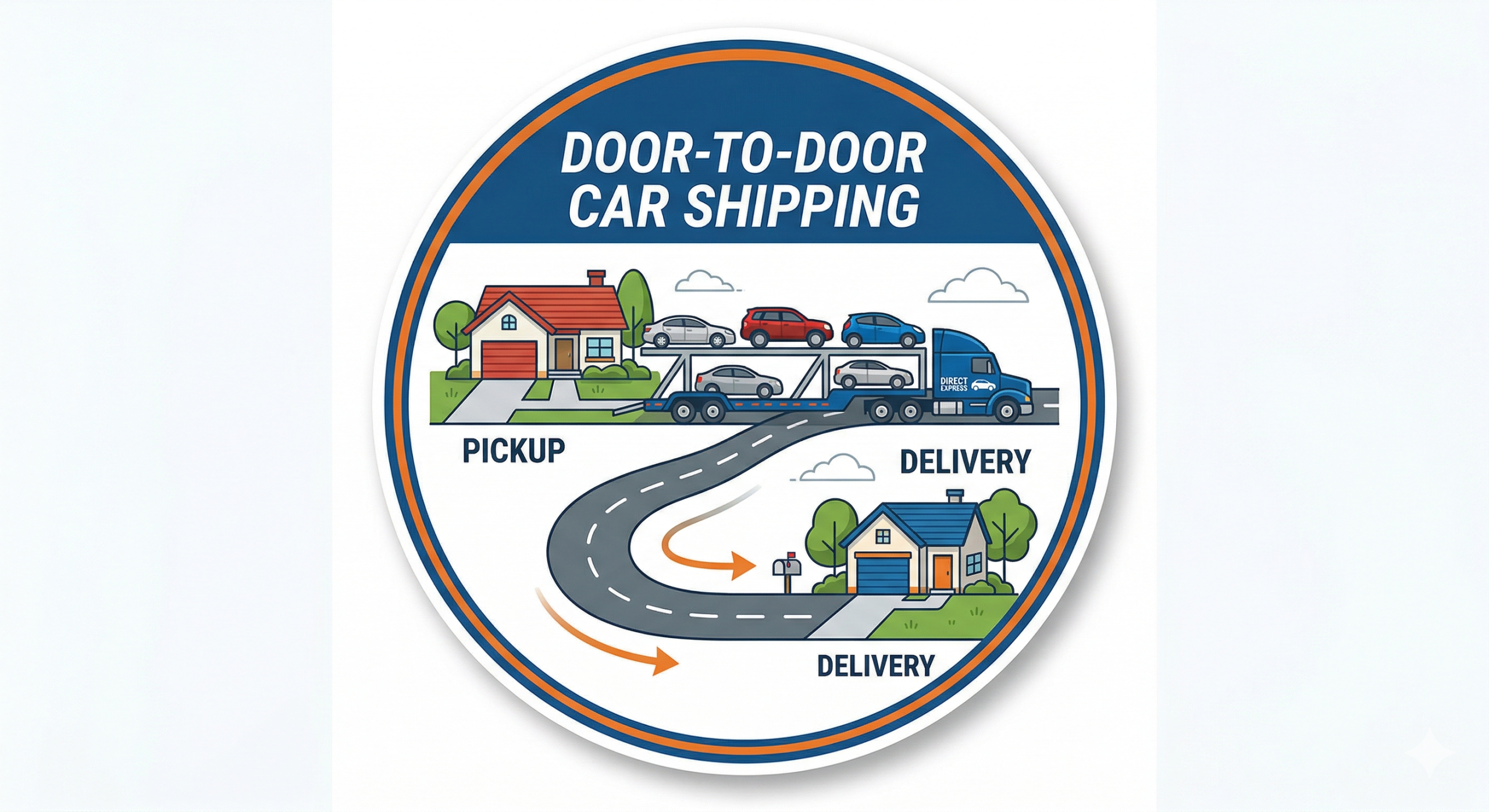 Lifecycle Diagram showing Door-to-Door Car Shipping