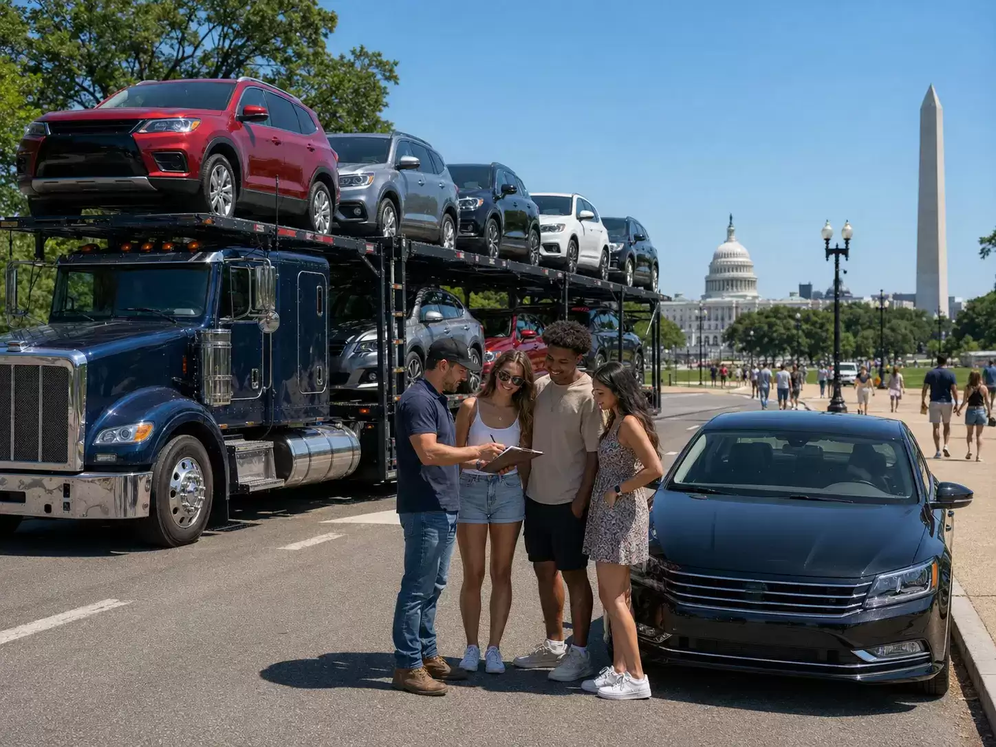 Wahington DC auto transport driver meeting 20 something customers